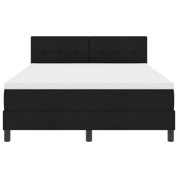 Легло с пружинирана основа с матрак Черно 160 x 200 cm текстил