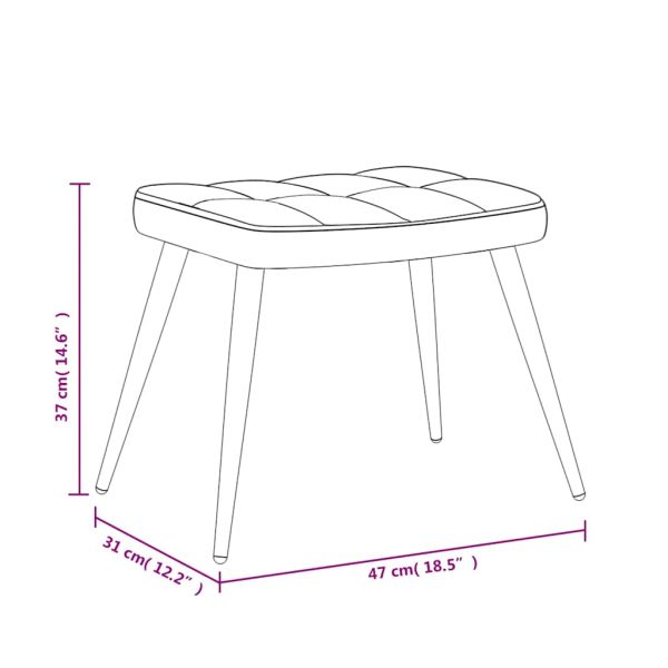 Релаксиращ стол с табуретка, виненочервен, плат