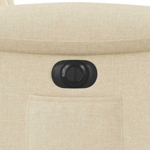 Електрически стол реклайнер , кремав, текстил