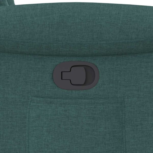 Изправящ реклайнер стол, тъмнозелен, текстил
