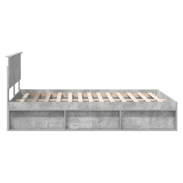 Рамка за легло с таблото Бетон 140 x 190 cm Инженерно дърво