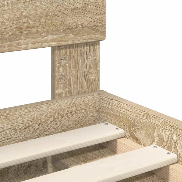 Рамка за легло Сонома дъб 135 x 190 cm Инженерно дърво