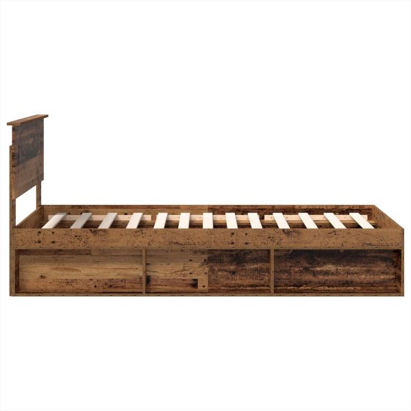 Рамка за легло Старо дърво 90 x 200 cm Инженерно дърво