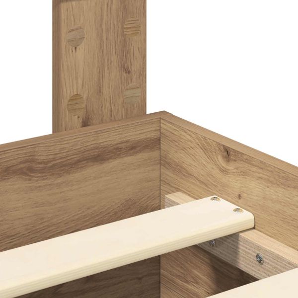 Рамка за легло с таблото Дъб 135 x 190 cm Инженерно дърво