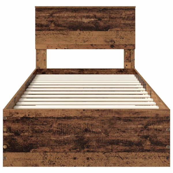 Рамка за легло Старо дърво 90 x 190 cm Инженерно дърво