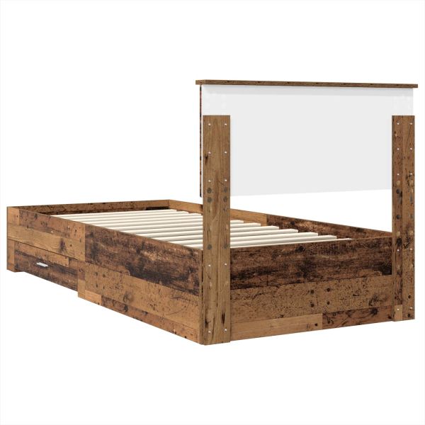 Рамка за легло Старо дърво 90 x 200 cm Инженерно дърво