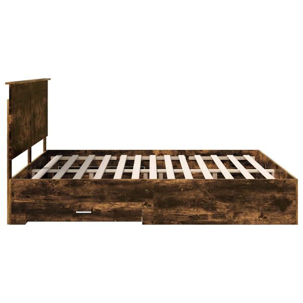 Рамка за легло с таблото Димян дъб 200 x 200 cm Инженерно дърво