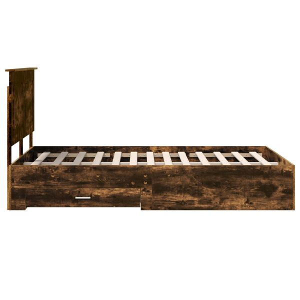 Рамка за легло с таблото Димян дъб 135 x 190 cm Инженерно дърво