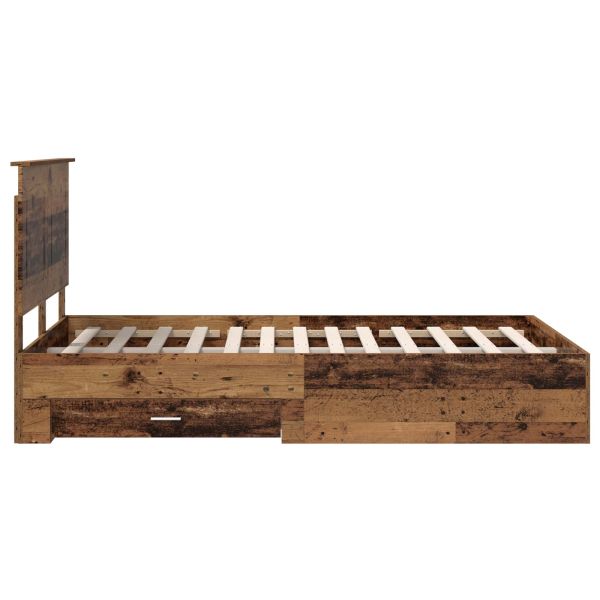 Рамка за легло Старо дърво 120 x 200 cm Инженерно дърво