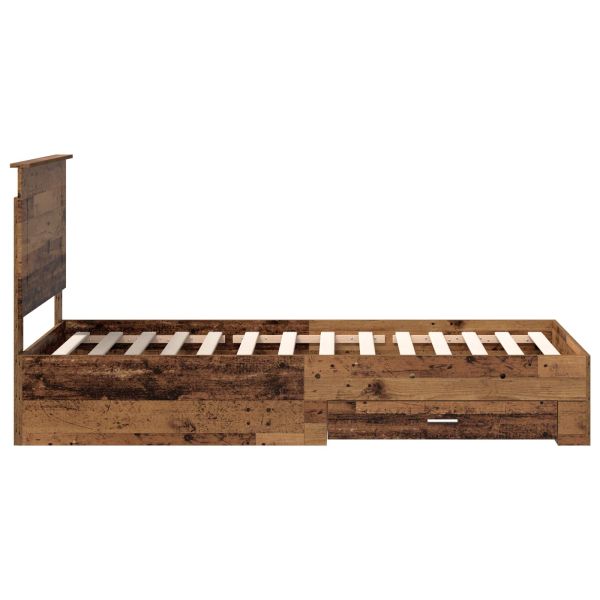 Рамка за легло Старо дърво 90 x 190 cm Инженерно дърво