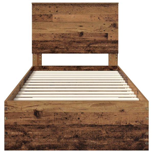Рамка за легло Старо дърво 90 x 200 cm Инженерно дърво