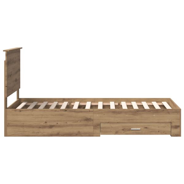 Рамка за легло с таблото Дъб 90 x 200 cm Инженерно дърво