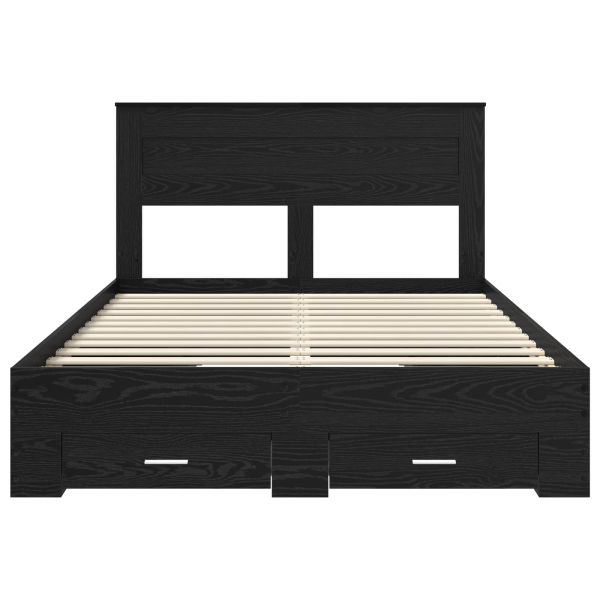 Рамка за легло Черния дъб 140 x 190 cm Инженерно дърво