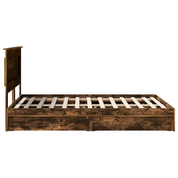 Легло с място за съхранение с таблото Димян дъб 160 x 200 cm