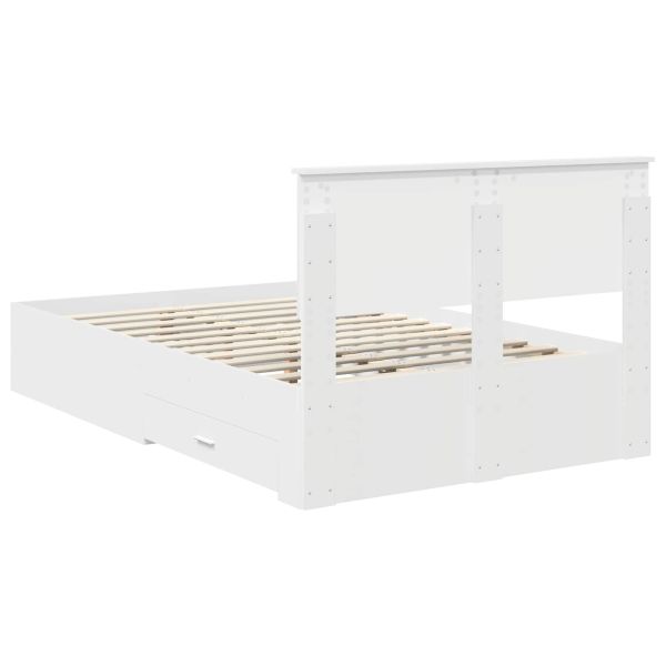Рамка за легло с таблото Бяло 120 x 190 cm Инженерно дърво