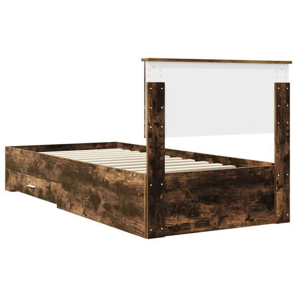 Рамка за легло с таблото Димян дъб 90 x 200 cm Инженерно дърво