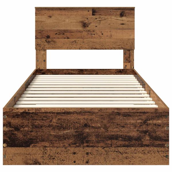 Рамка за легло Старо дърво 90 x 200 cm Инженерно дърво