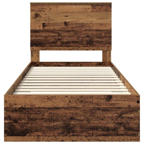 Рамка за легло Старо дърво 90 x 190 cm Инженерно дърво