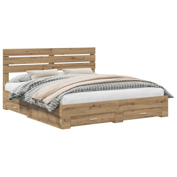 Рамка за легло с чекмедже с таблото Инженерно дърво