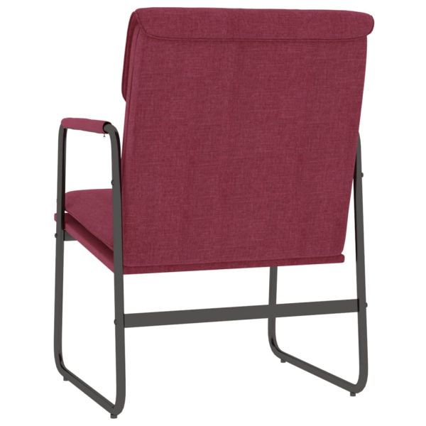 Стол шезлонг, виненочервен, 55x64x80 см, текстил