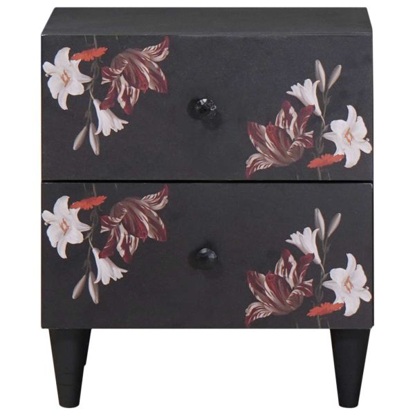 Нощно шкафче Кафяво 40 x 33,5 x 46 см Солидно мангово дърво