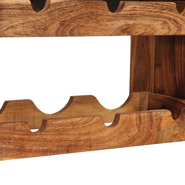 Винен рафт Кафяво 100 x 45 x 33 см Солидно акациево дърво
