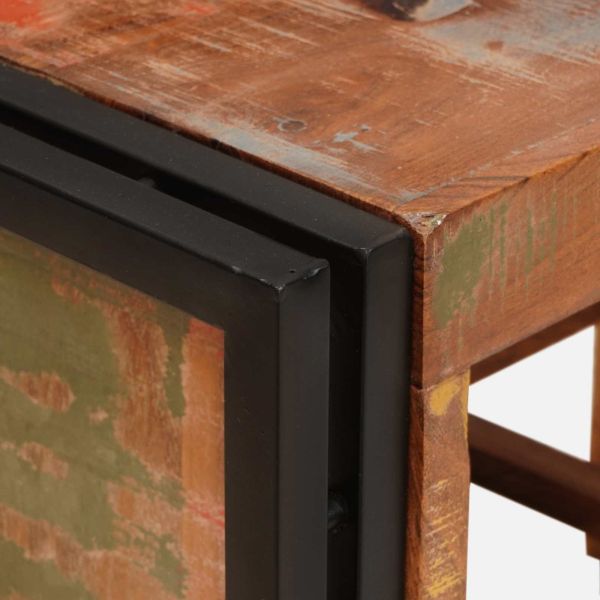 Винен рафт 100 x 45 x 33 см Солидна рециклирана дървесина