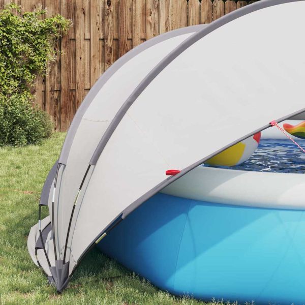 Купол за басейн Сив и оранжев 336 x 322 x 160 см