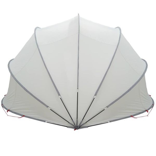 Купол за басейн Сив и оранжев 500 x 500 x 236 см