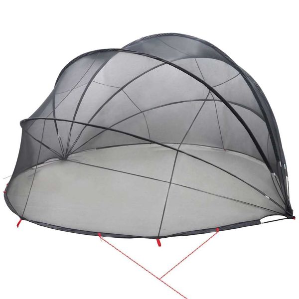 Купол за басейн Черно 500 x 500 x 236 см