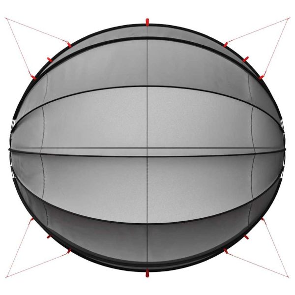 Купол за басейн Черно 546 x 516 x 250 см