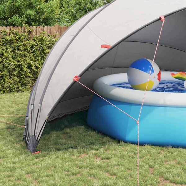 Купол за басейн Сив и оранжев 592 x 590 x 275 см