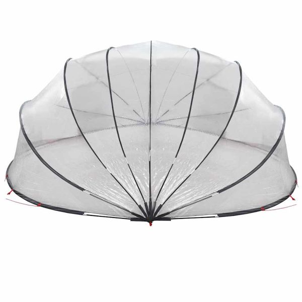 Купол за басейн Прозрачен 592 x 590 x 275 см ПВЦ
