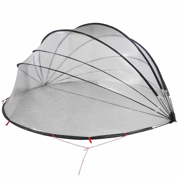 Купол за басейн Прозрачен 592 x 590 x 275 см ПВЦ