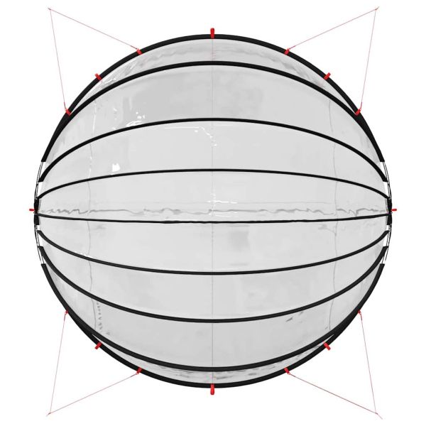 Купол за басейн Прозрачен 592 x 590 x 275 см ПВЦ