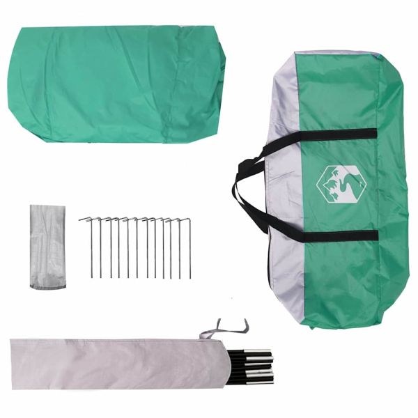 Дворен чадър полукола Зелен 538 x 440 x 204 см