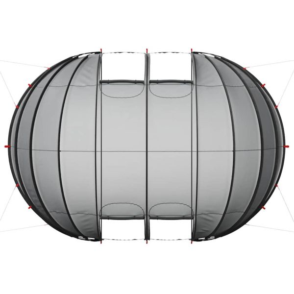Дворен чадър полукола Прозрачен 640 x 432 x 205 см