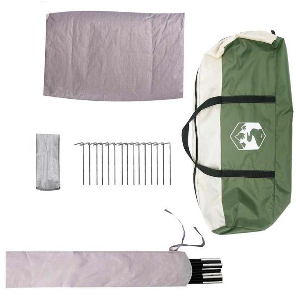 Куполна палатка с покрив Зелен 505 x 450 x 248 см