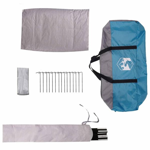 Куполна палатка с покрив Синьо 505 x 450 x 248 см