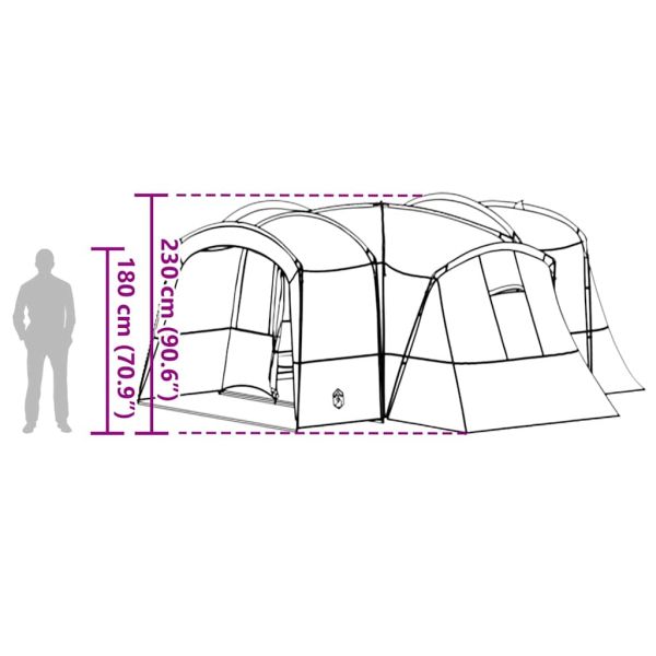 Семейна палатка с покрив Сив и оранжев 760 x 645 x 230 см