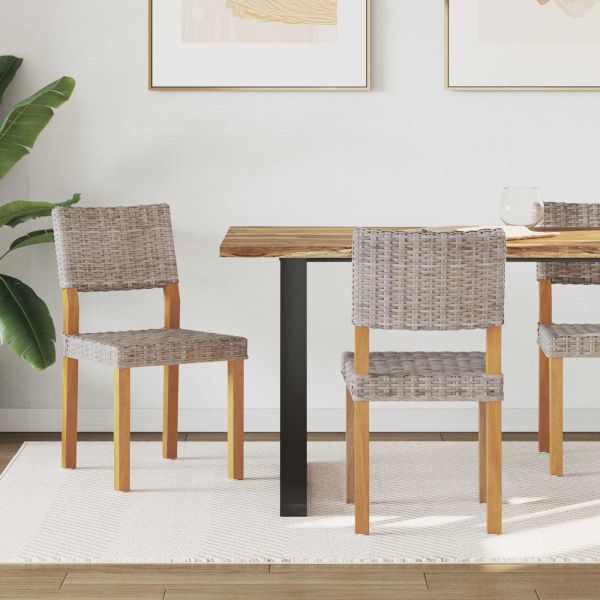 Трапезен стол 2 pcs Кубу сив 46 x 55 x 84 см Кубу Ратан