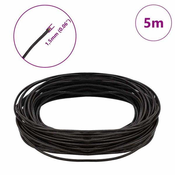 Кожена връв Тъмен кафяв Ø1,5 мм x 5 м Кожа