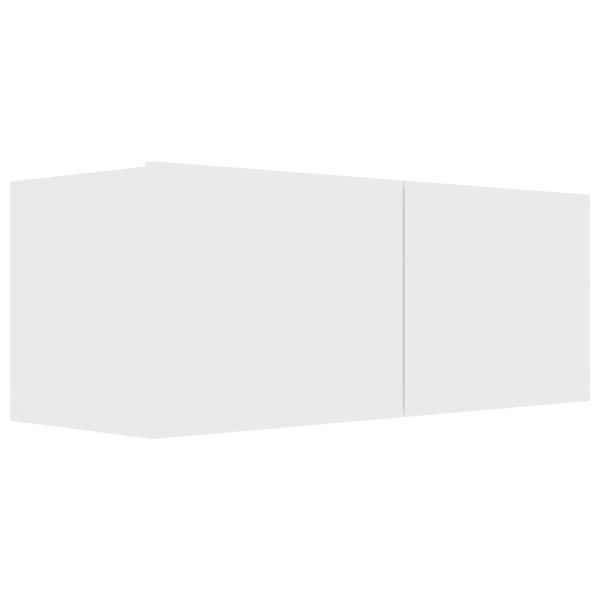 Комплект ТВ шкафове от 7 части, бял, инженерно дърво