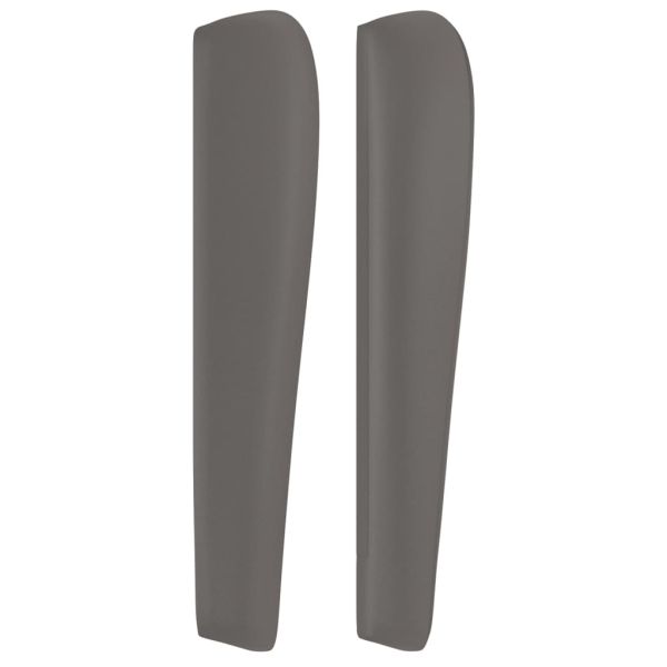 Горна табла с уши, сива, 83x23x118/128 см, изкуствена кожа