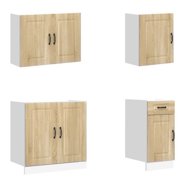 Комплект кухненски шкафове от 7 части Kalmar, инженерно дърво