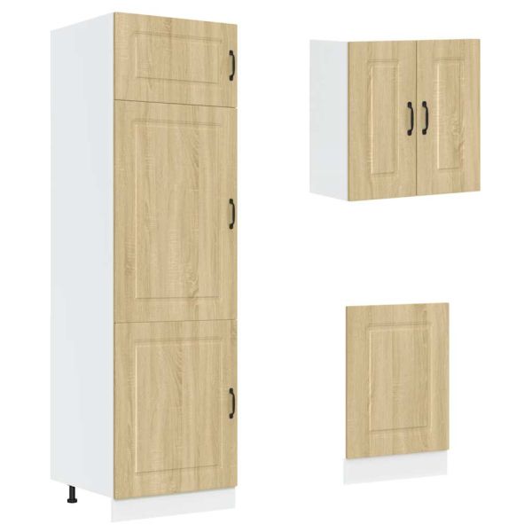 Комплект кухненски шкафове от 8 части Kalmar, инженерно дърво