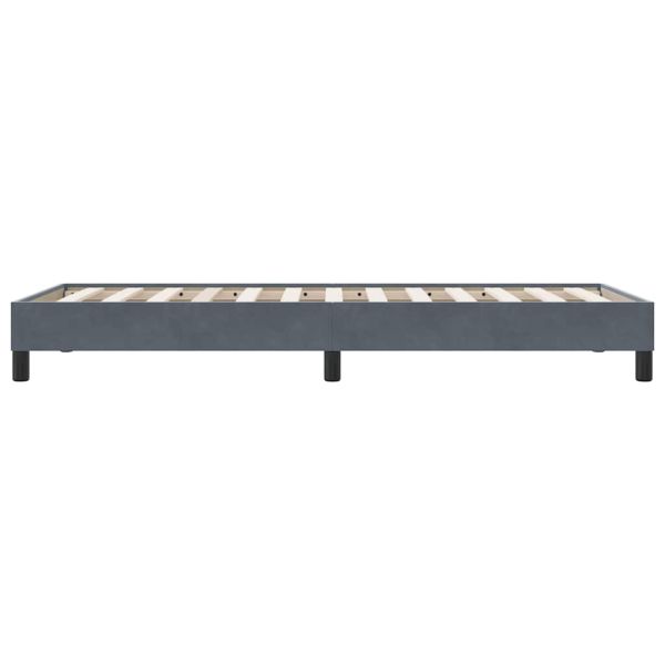 Box Spring Легло без матрак Тъмно сиво 90x210 cm Кадифе