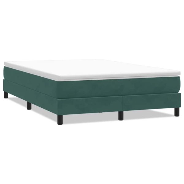 Box Spring Легло без матрак Тъмнозелено 160x210 cm Кадифе
