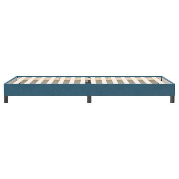 Box Spring легло без матрак Тъмно синьо 90x220 cm Кадифе