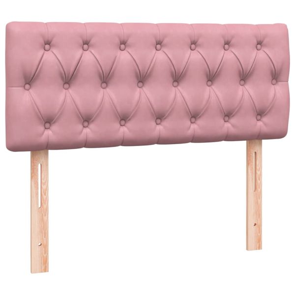 Боксспринг легло с матрак, розово, 120x210 см, кадифе